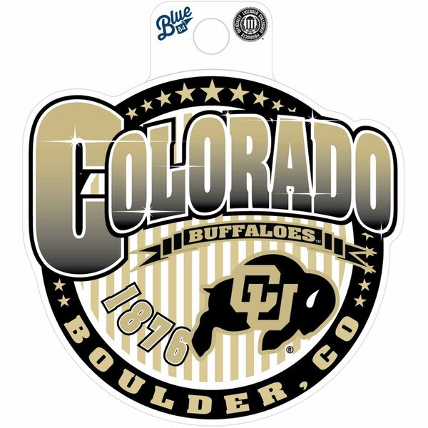 Colorado Buffaloes Boulder, CO sticker with CU Buffaloes logo and 1876 graphic
